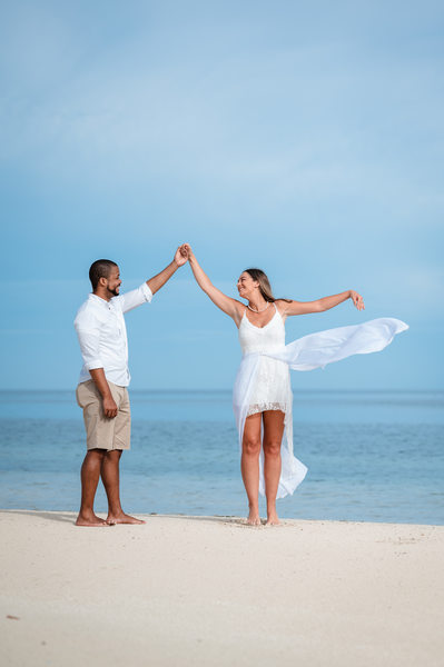 Tropical Beach Montego Bay Engagement Photo