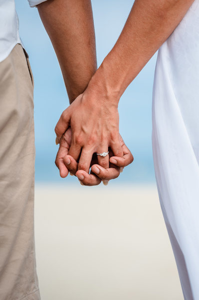 hands showing engagement ring
