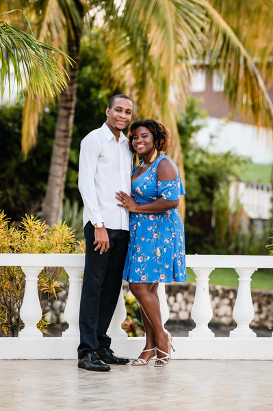 Tropical Garden Engagement Photos in Kingston, Jamaica