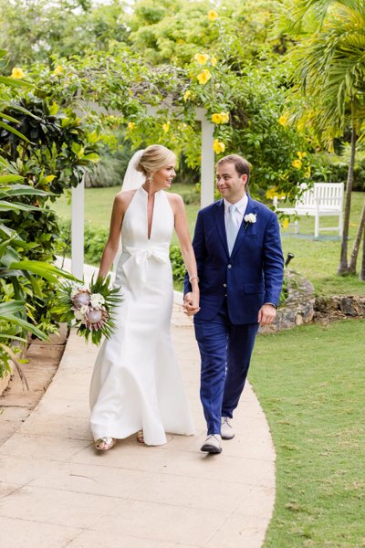 walking hand in hand at round hill