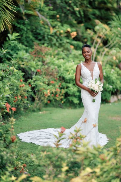 A Radiant Bridal Portrait at Round Hill Resort Jamaica
