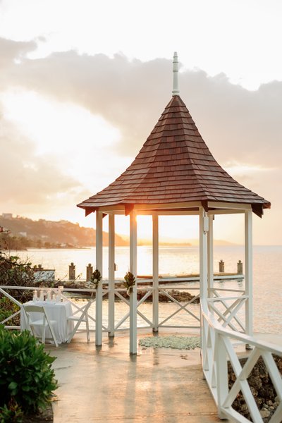 Sunset Wedding Gazebo at Round Hill Jamaica