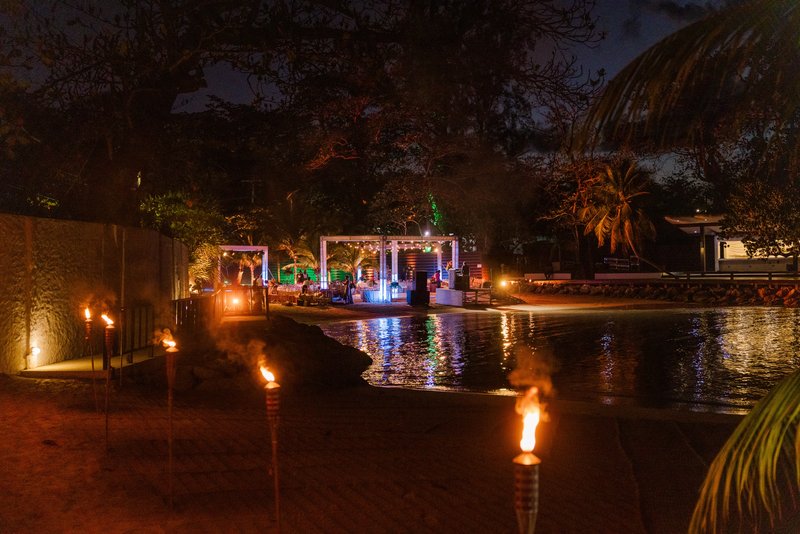 Wedding couple portrait in the tropical landscape of Portland Parish, Jamaica