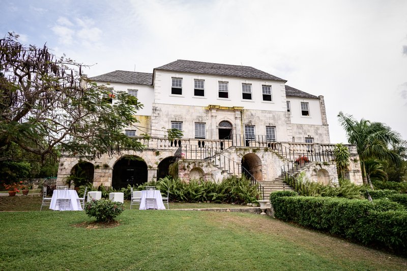 Wedding portrait at the Rose Hall Great House, Montego Bay, Jamaica