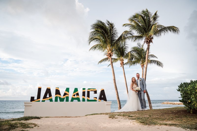 Wedding ceremony at Hyatt Ziva Rose Hall, Montego Bay, Jamaica