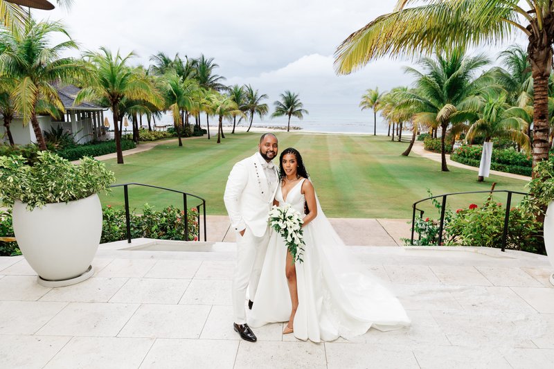 Wedding couple at Half Moon Resort, Montego Bay, Jamaica
