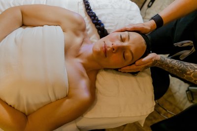 Esthetician facial setup