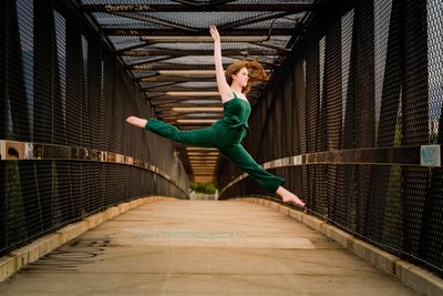 Senior Dance Portrait on Uintah Pedestrian Bridge