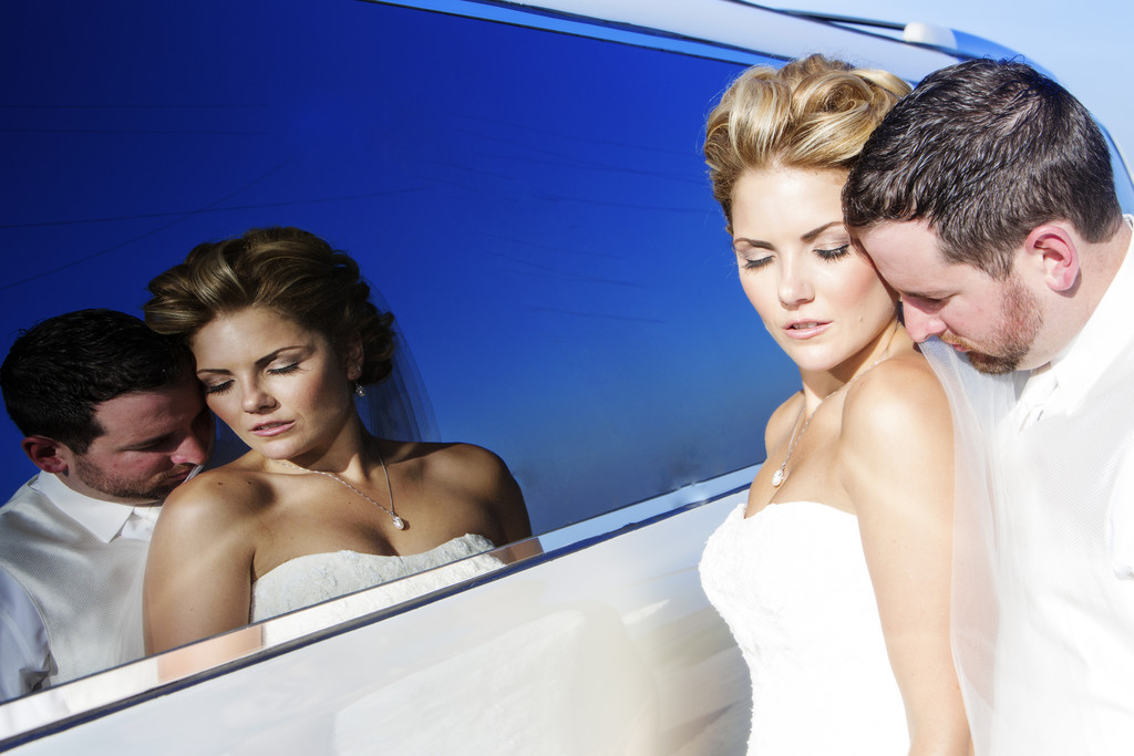 Palm Event Center Wedding Photography | Reflection Portrait Livermore CA