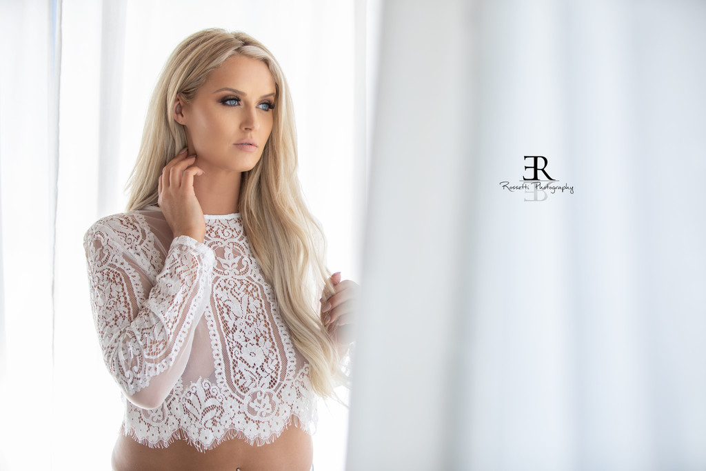 Soft Light Blonde Boudoir Portrait | Elegant Fine Art Boudoir Photograph
