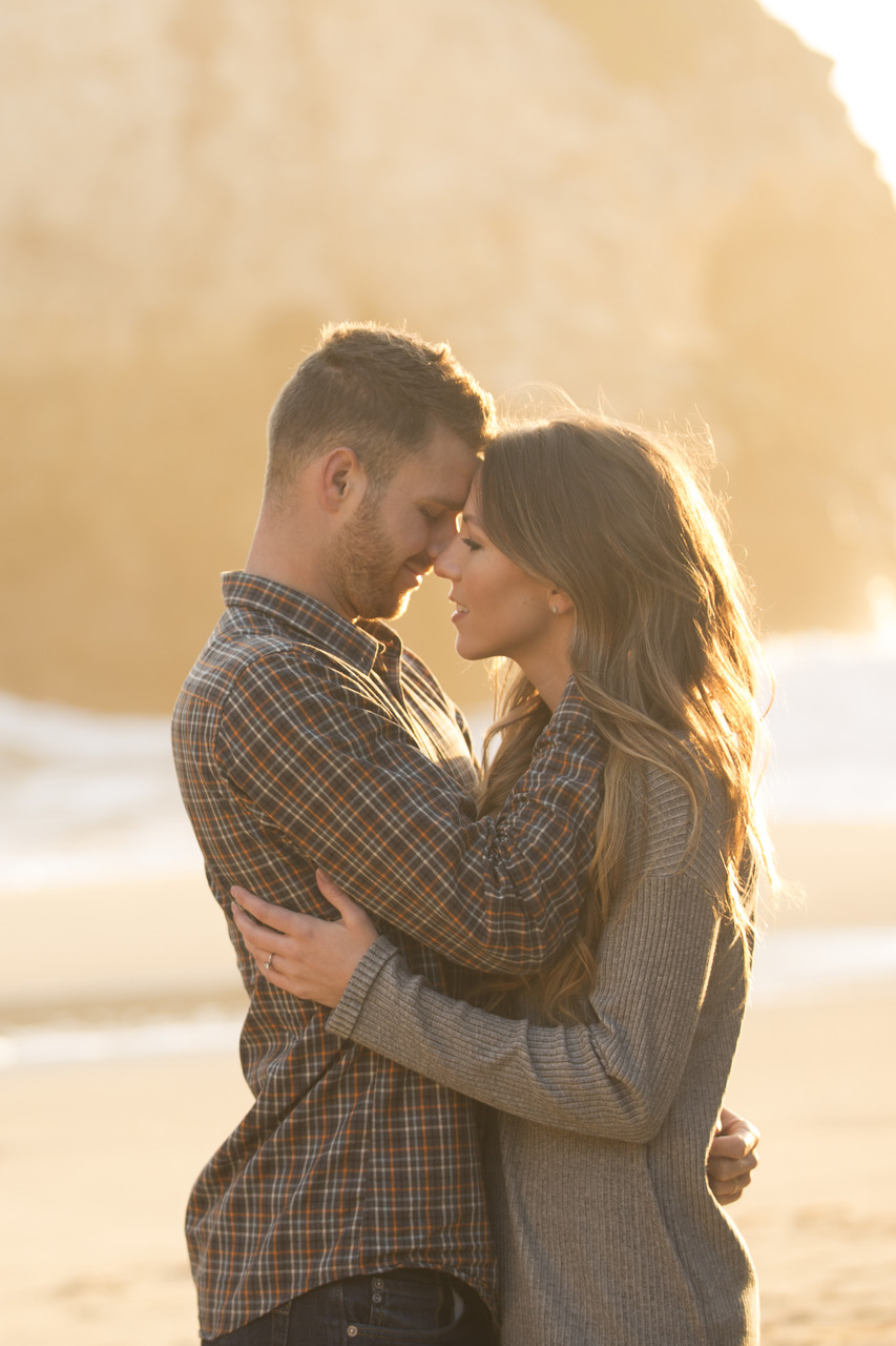 Bay Area Beach Engagement Photography | Golden Hour Coastal Couple Session