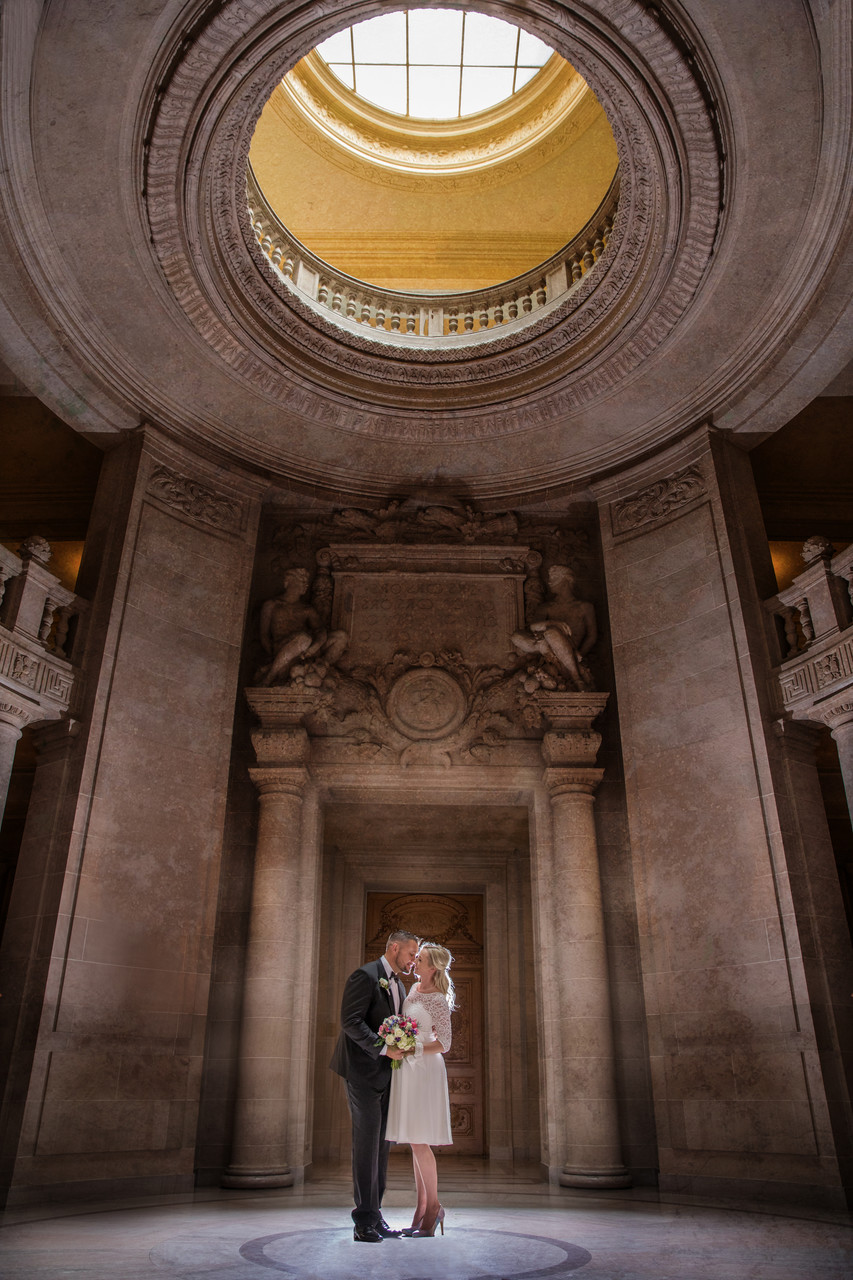 San Francisco City hall wedding, elopement photography 