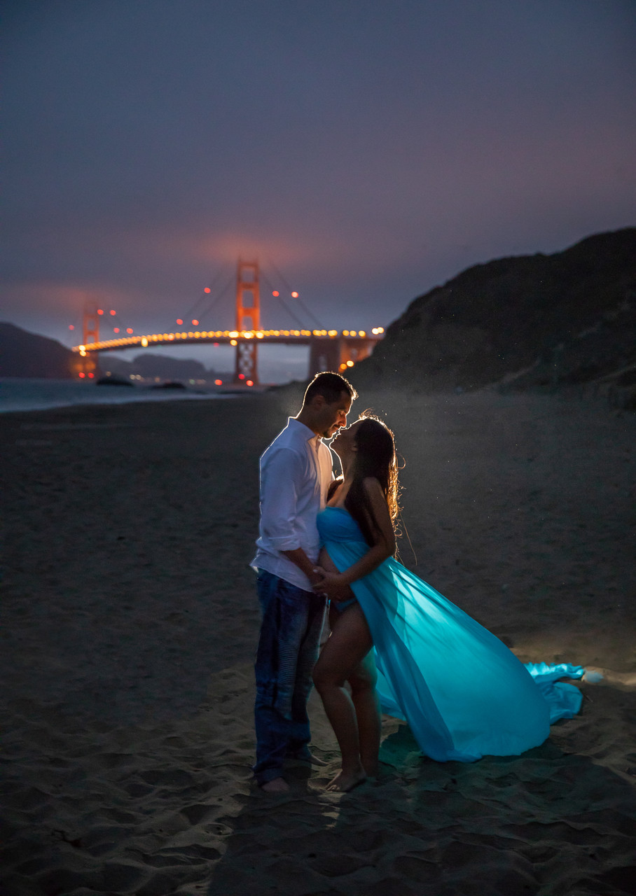 Dramatic Baker Beach Maternity Photography | Bay Area Maternity Photographer