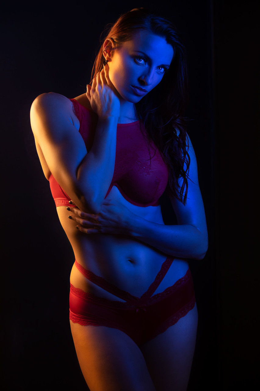 Creative Gel Lighting Boudoir Photography | Bay Area Color Portrait
