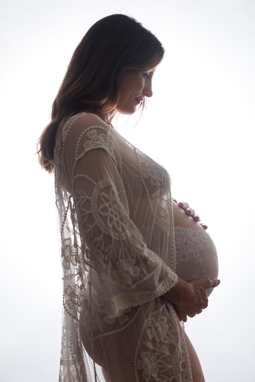 Backlit Maternity Portrait  San Francisco Bay Area Photographer