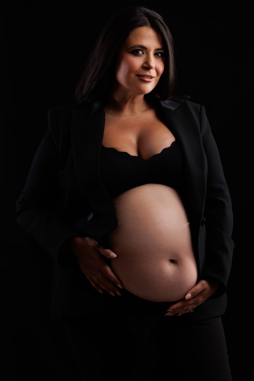 Elegant Studio Maternity Portrait in Dublin, California