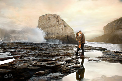 Shark fin cove engagement session