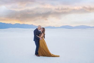 White Sands New Mexico Engagement Photography | Desert Couple Portrait.