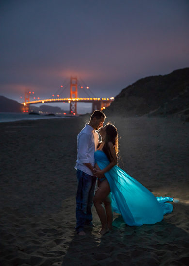 Dramatic Baker Beach Maternity Photography | Bay Area Maternity Photographer