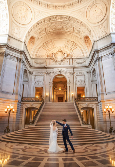 Dancing at San Francisco City Hall Wedding