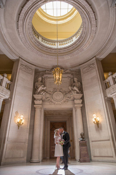 Local San Francisco City hall wedding photo 