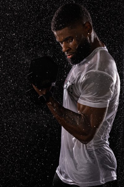 Dramatic Rain Fitness Portrait | Bay Area Fitness Photographer