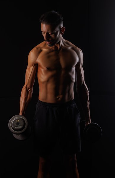 Bay Area Fitness Photographer | Dramatic Muscle Definition Fitness Portrait Photography