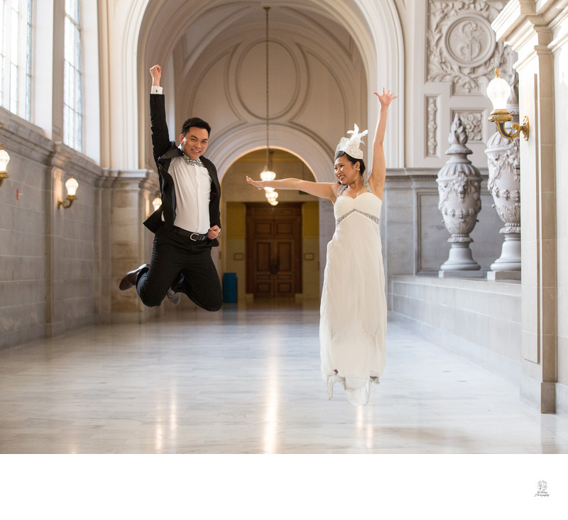 chinese couple jump