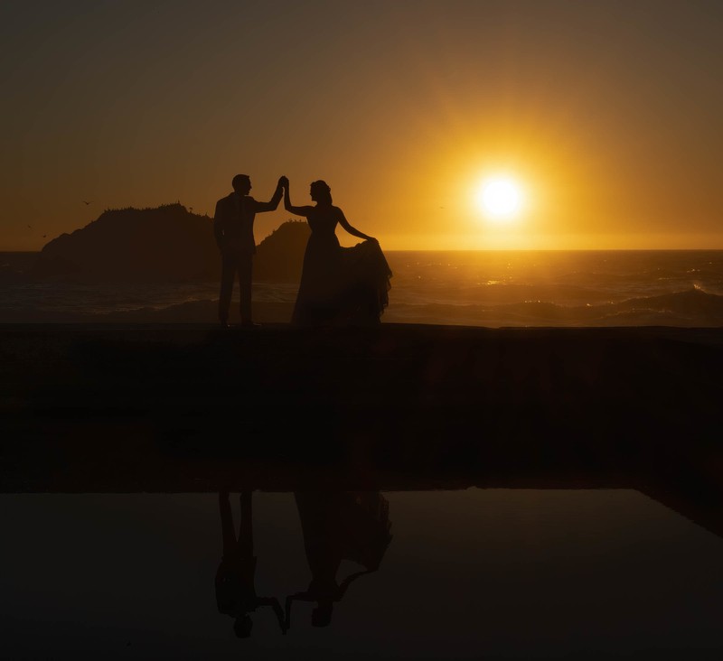 Wedding Photos Sutro Baths Sunset