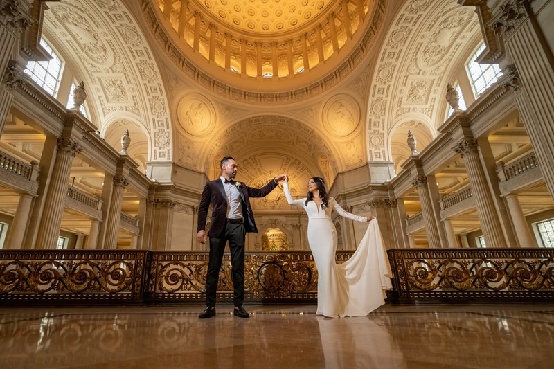 Bride & Groom's Enchanting Dance at SF City Hall