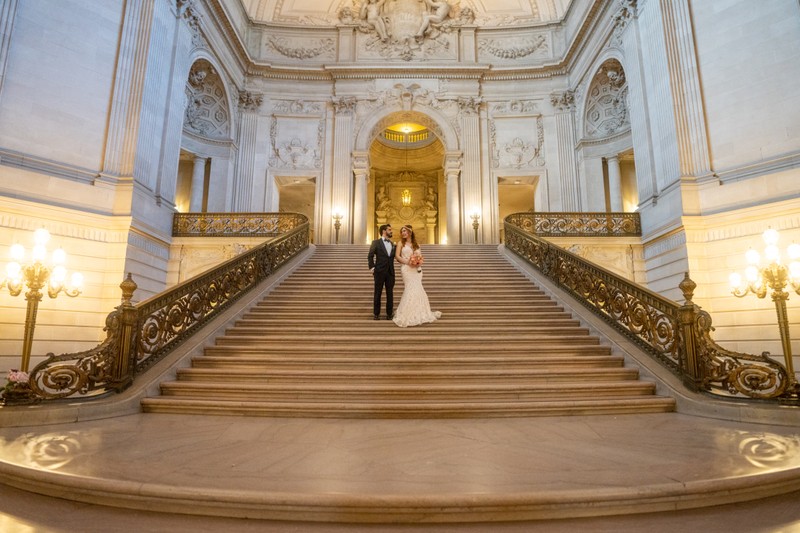 Example of photo without flash - | SF City Hall Wedding Photographer