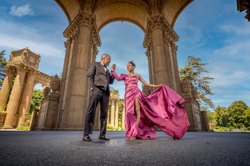 African America Couple Palace of Fine Arts Photos