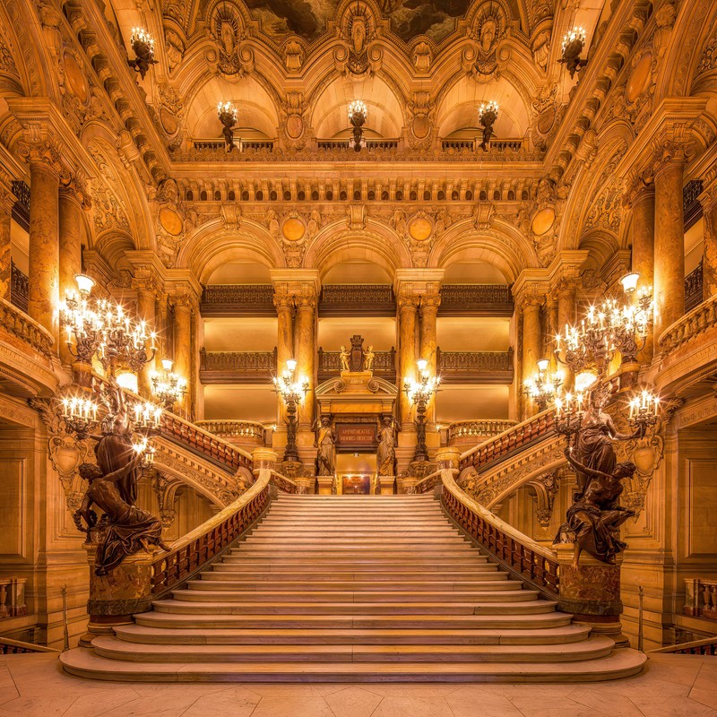 Grand Staircase at Paris Palais Garnier Opera House