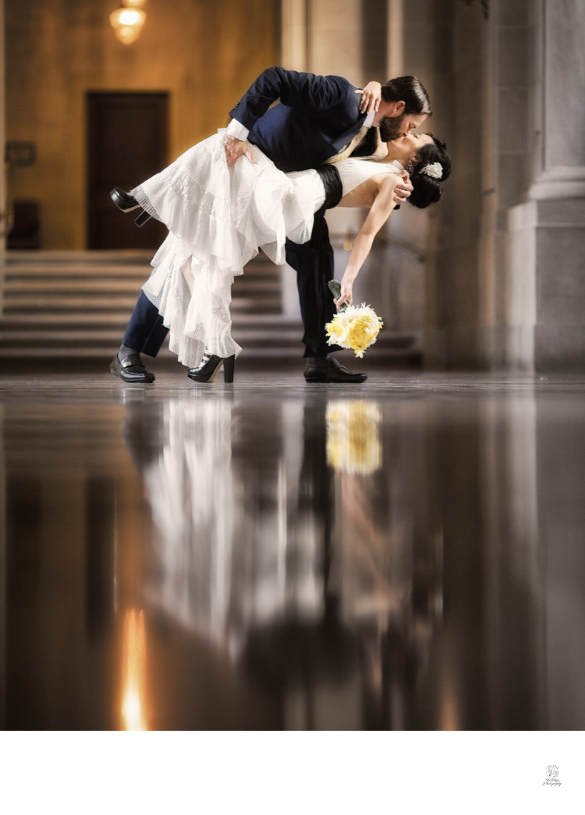 dance dip second floor San Francisco City Hall Wedding Photographer