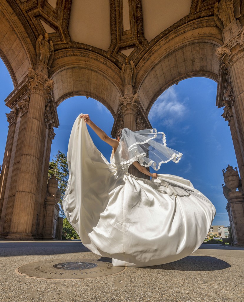 Dancing Spinning Wedding Dress Mexican Bride