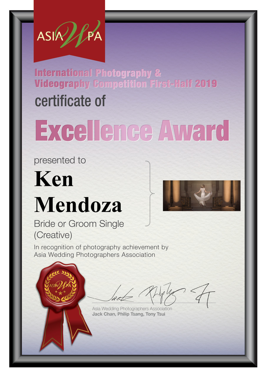 AsiaWPA -Ken Mendoza -Bride's Dress Photo Award Winning
