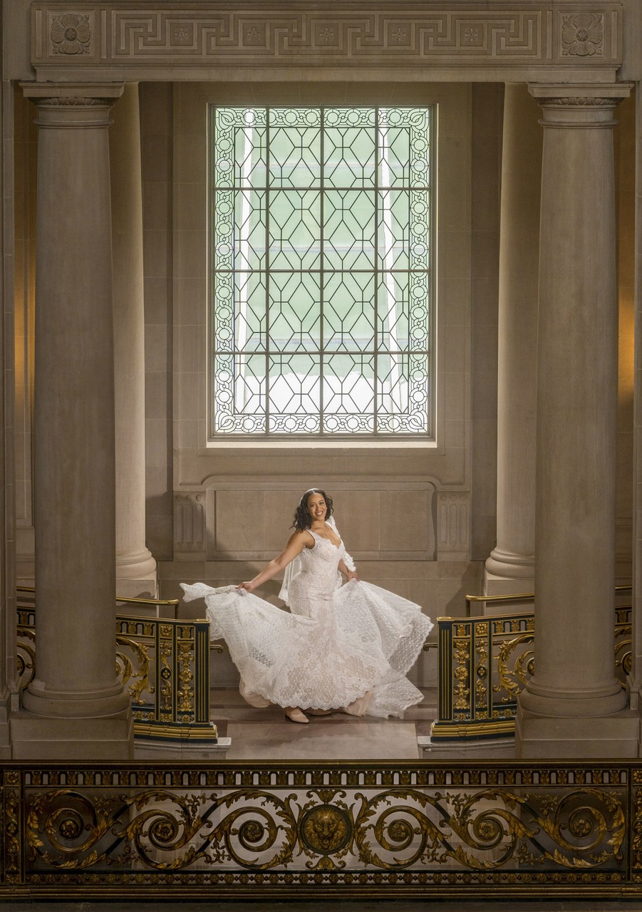  Elegant Bride in White at City Hall | Wedding Photography - Ken Mendoza