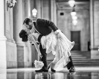 Captivating Almost-Kiss: Tango-inspired Black & White Moment

