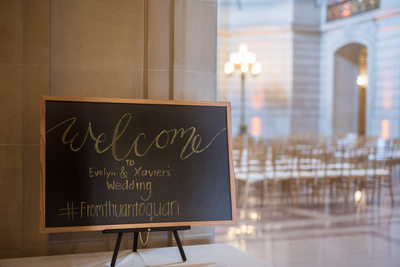Welcome Sign Saturday Wedding City Hall