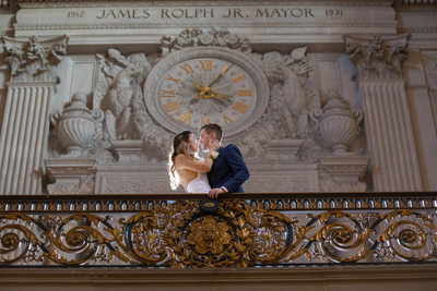 Romantic Moment on Mayor's Balcony: A Stunning Backdrop