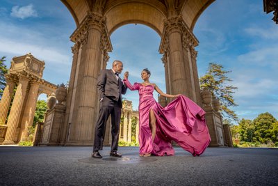 African America Couple Palace of Fine Arts Photos
