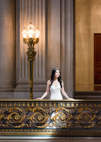 chinese bride, mona lisa -SF City Hall Wedding Picture