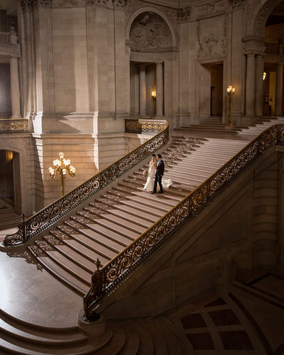 San Francisco City Hall Wedding Photography - Grand Staircase
Meta Description: grand staircase pictures