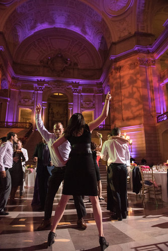 City Hall Wedding Dance: Epic Lights on Ground Floor