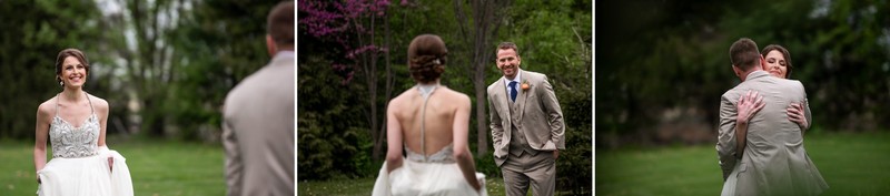 Barn at Silverstone wedding first look