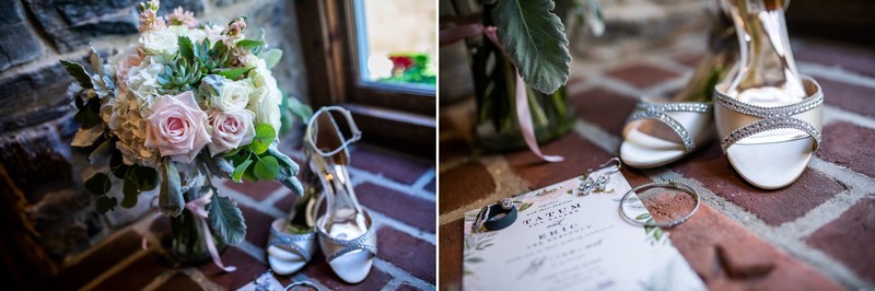 Wedding flowers and shoes