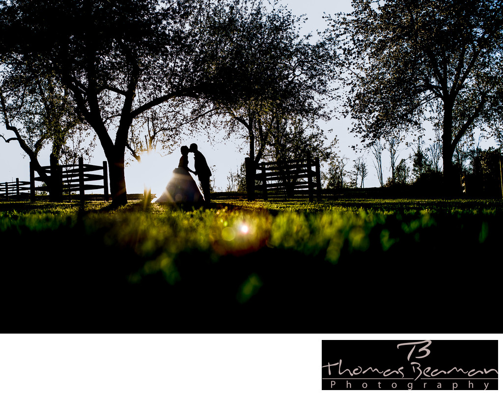 Ironstone Ranch Wedding Photo at Sunset