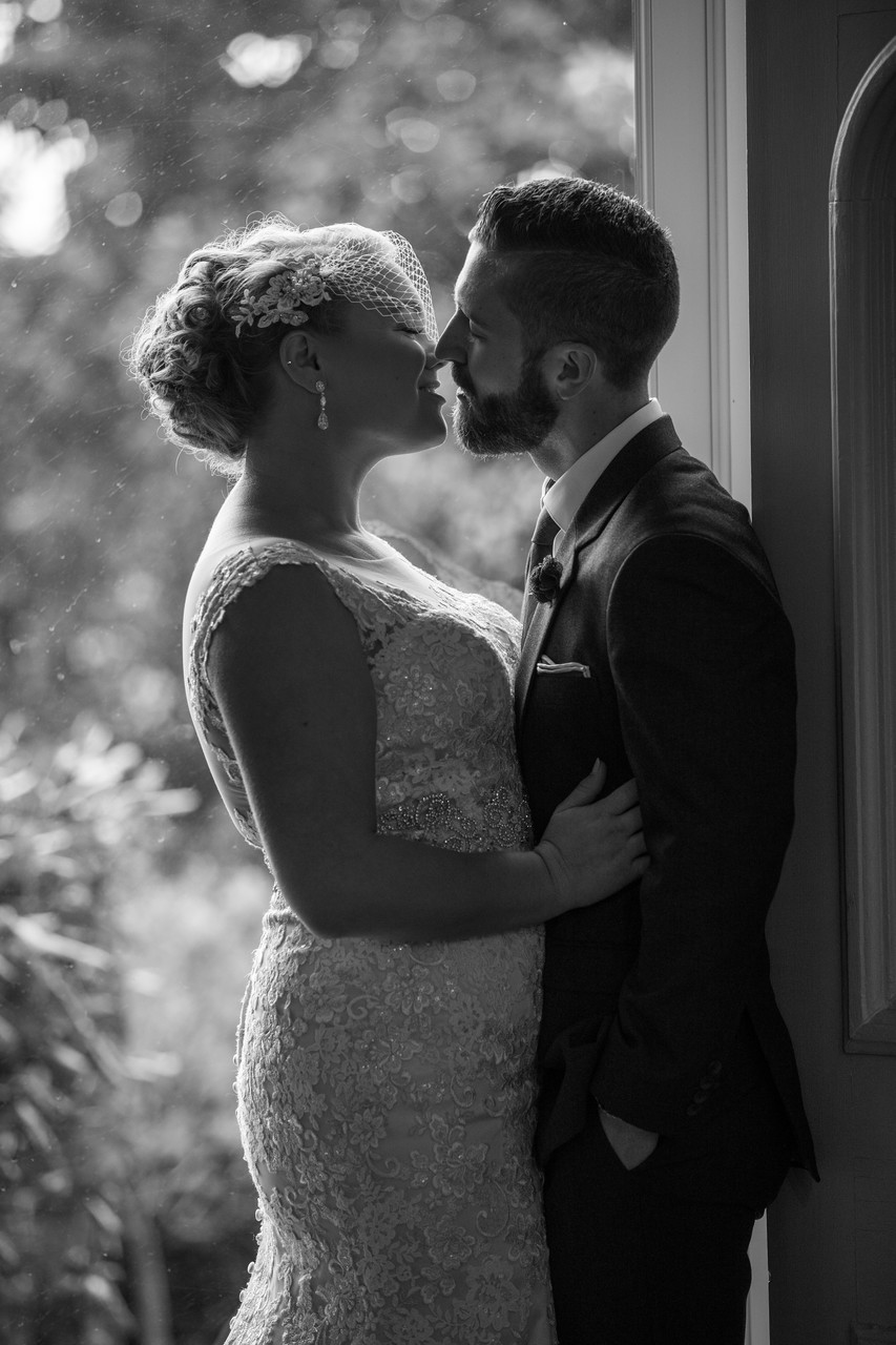 Romantic Moment Between Bride and Groom | Central PA