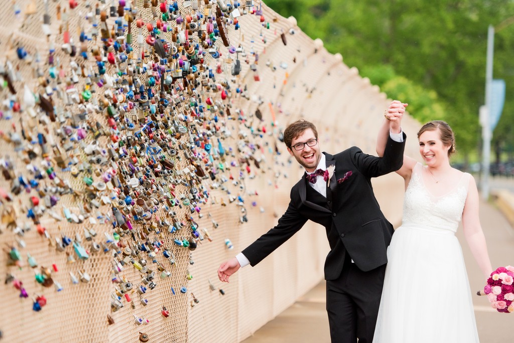 University of Pittsburgh Schenley Lock Bridge Wedding