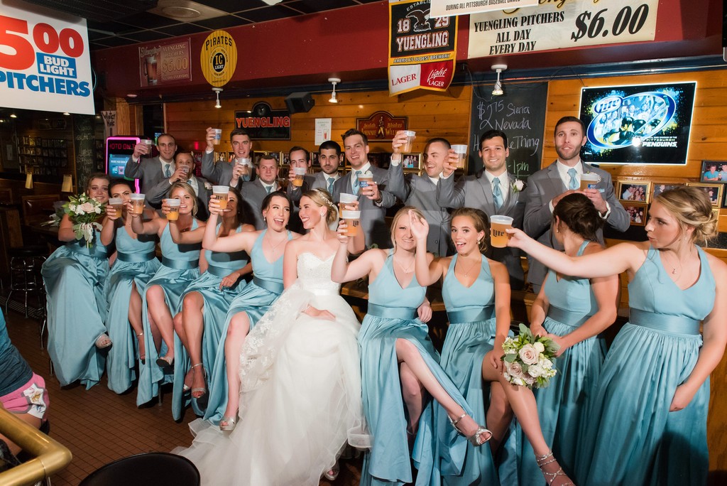 University of Pittsburgh Hemingways bar wedding picture